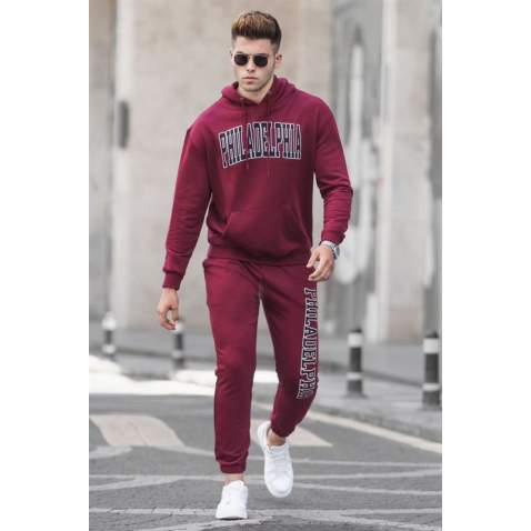 Madmext Men Khaki Tracksuit 5284 - Bordo