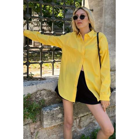 Mad Girls Yellow Shorts & Shirt Set MG1407 - Sarı