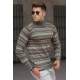 Madmext Men Turtleneck Khaki Knitted Sweater 5170 - Haki