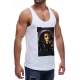 Madmext White Bob Marley Printed T-shirt for Men 2632 - Beyaz