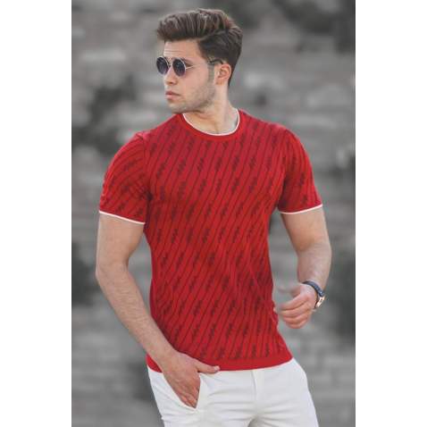 Madmext Red Oversize T-shirt for Men 5119 - Kırmızı