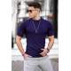 Madmext Men Navy Blue T-Shirt 5684 - Lacivert