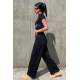 Mad Girls Black Palazzo Jeans MG1330 - Siyah