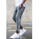 Madmext Dark Grey "The Original" Striped Sweatpants 4218 - Antrasit