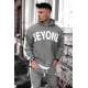 Madmext Men Dye Gray Sweatshirt Hoodie 5327 - Boyalı gri