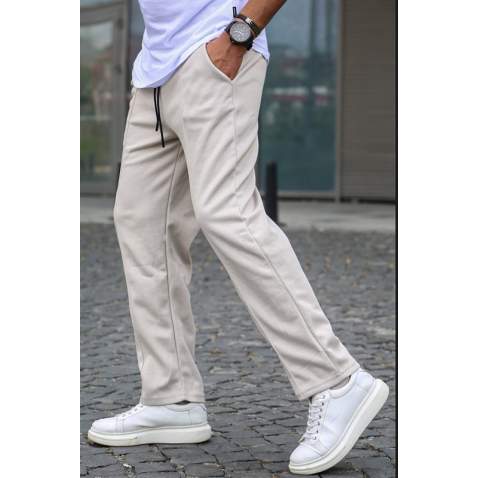 Beige Relaxed Jogger Trousers 5478 - Bej