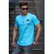 Madmext Blue T-shirt with Pocket for Men 4492 - Mavi