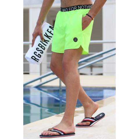 Madmext Men Neon Green Swim Shorts 5087 - Neon sarı