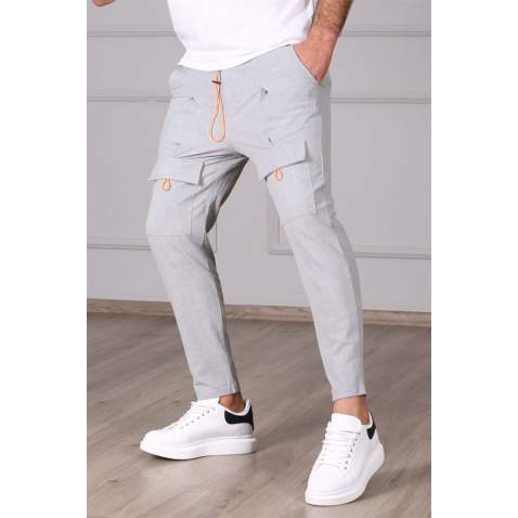 Madmext Gray Men Sweatpants with Pockets 4809 - Gri