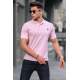 Men Designed Pink Polo T-Shirt 5889 - Pembe