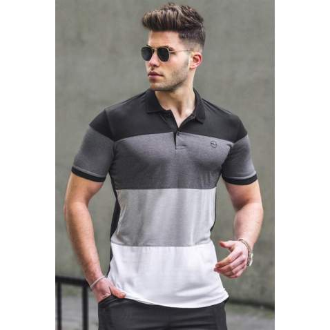 Madmext Men Black Polo T-shirt 5103 - Siyah