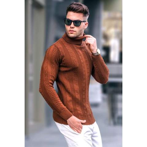 Camel Designed Knitted Sweater 5769 - Camel