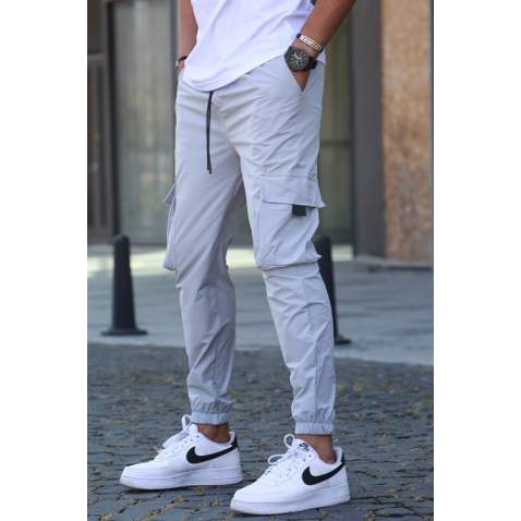 Men Dye Gray Cargo Trousers 5461 - Boyalı gri