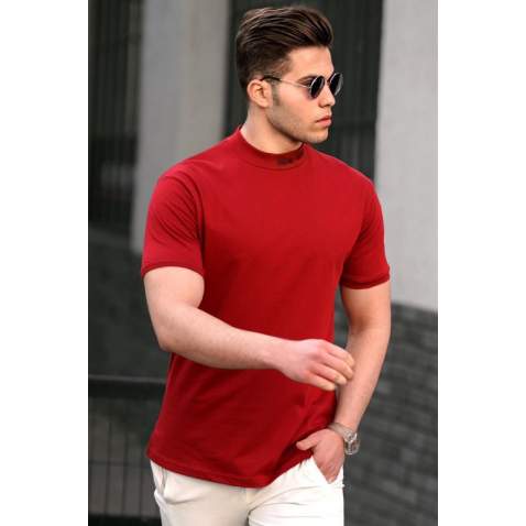 Madmext Men Maroon T-shirt 5227 - Bordo