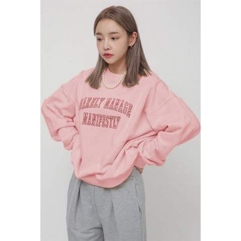 Mad Girls Soft Pink Sweatshirt MG1266 - Pudra