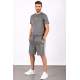 Madmext Men Oversize Smoke Gray Shorts Set 5376 - Füme