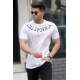 Madmext Men Printed White T-shirt 5368 - Beyaz