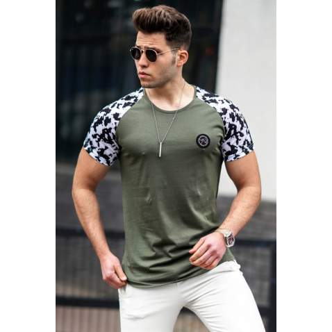 Madmext Khaki T-shirt for Men 5110 - Haki