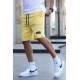 Men Basic Yellow Capri Shorts - Sarı