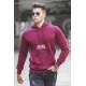 Madmext Men Printed Maroon Hoodie Sweatshirt 5292 - Bordo