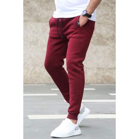 Madmext Men Maroon Plain Sweatpants 4210 - Bordo