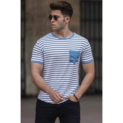 Madmext Men Blue T-shirt 5151 - Mavi