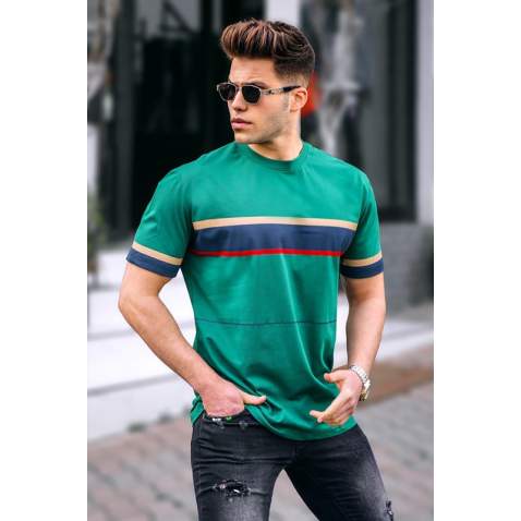 Madmext Men Green T-shirt 5372 - Yeşil