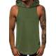 Sleeveless T-Shirt In Hooded Khaki 2893 - Haki yeşili