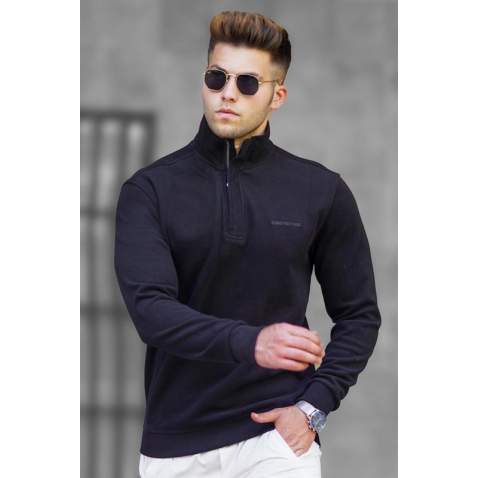 Madmext Men Black Sweatshirt 5155 - Siyah