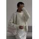 Mad Girls White Sweater MG1264 - Krem