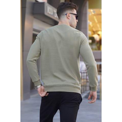 Almond Green Designed Knitwear Sweater 5968 - Açık Çağla