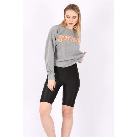 Mad Girls Grey Printed Sweatshirt MG767 - Gri