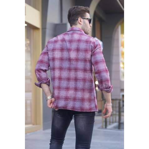 Maroon Plaid Shirt 5527 - Bordo