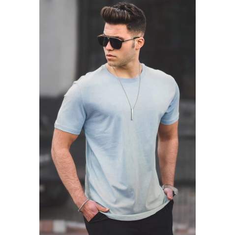 Madmext Men Light Blue T-shirt 4951 - Açık mavi