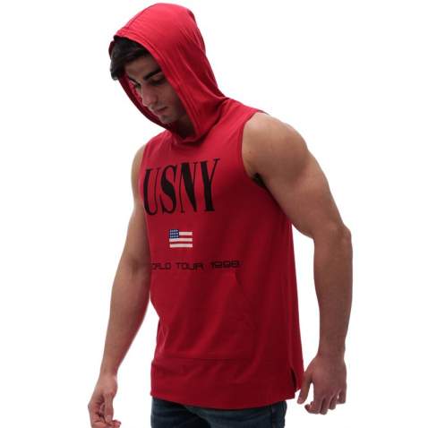 Sleeveless T-Shirt In Hooded Red Atlet 2887 - Kırmızı