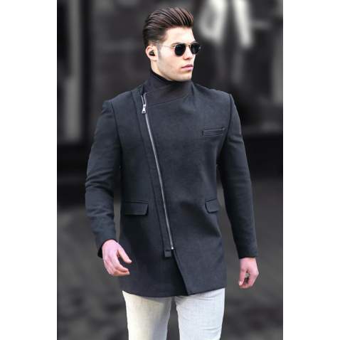 Madmext Men Black Coat 5068 - Siyah