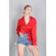 Mad Girls Red Satin Shirt MG1104 - Kırmızı