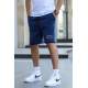 Men Basic Navy Blue Capri Shorts - Lacivert