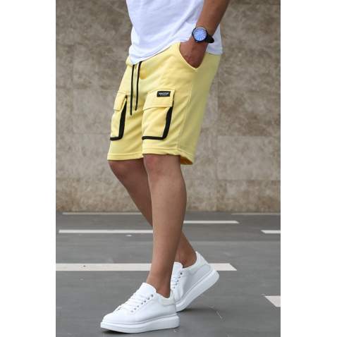 Madmext Yellow Capri Shorts 4847