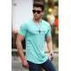 Madmext Turquosie Printed T-shirt for Men 4556 - Yeşil