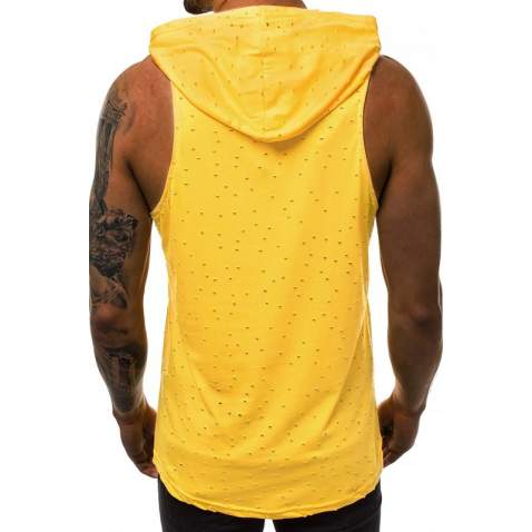 Sleeveless T-Shirt In Hooded Yellow 2893 - Sarı