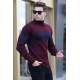 Maroon Turtleneck Knitwear Sweater 5970 - Bordo