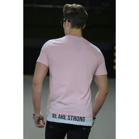 Madmext Soft Pink T-shirt for Men 4521 - Pudra