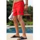 Men Basic Red Swim Shorts - Kırmızı