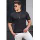 Madmext Men Knitted Black T-shirt 5076 - Siyah