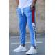 Madmext Men Blue Side Striped Sweatpants 2719 - Mavi