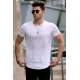 Madmext White Basic T-shirt for Men 4474 - Beyaz