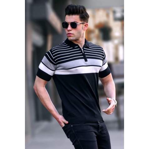 Men Black Polo T-Shirt 5732 - Siyah