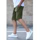 Madmext Khaki Capri Shorts 5410 - Haki