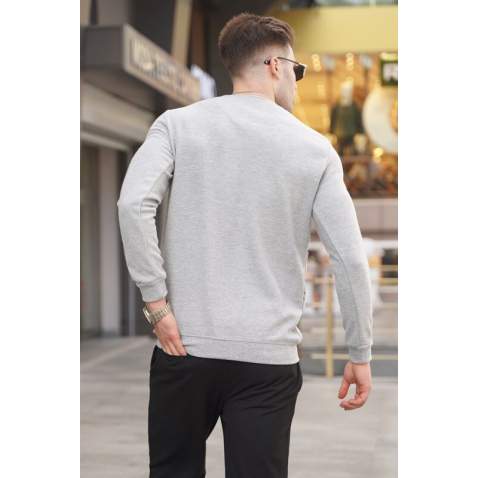 Marl Gray Designed Knitwear Sweater 5963 - Grimelanj